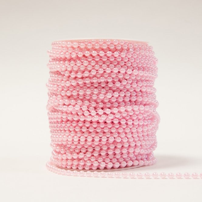 Pearl String Garland Reels Pink 5mm