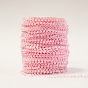Pearl String Garland Reels Pink 5mm