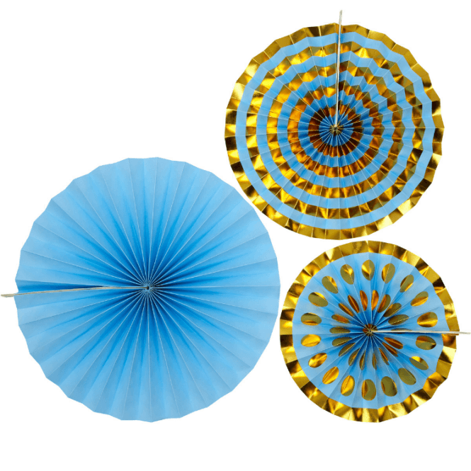 Pin Wheels 3 Pack Blue