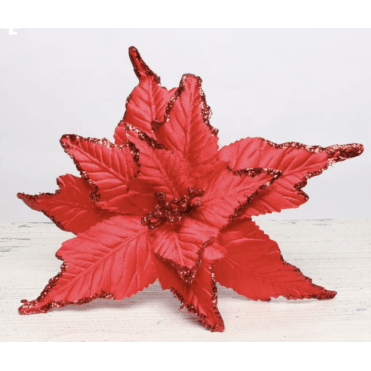 Poinsettia Pick Large Red