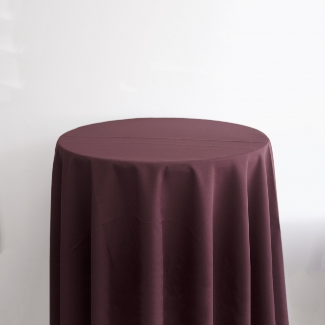 Polyester Tablecloth 120 Round Light Wine CLR