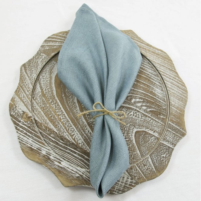 Premium Linen Napkins Dusty Blue