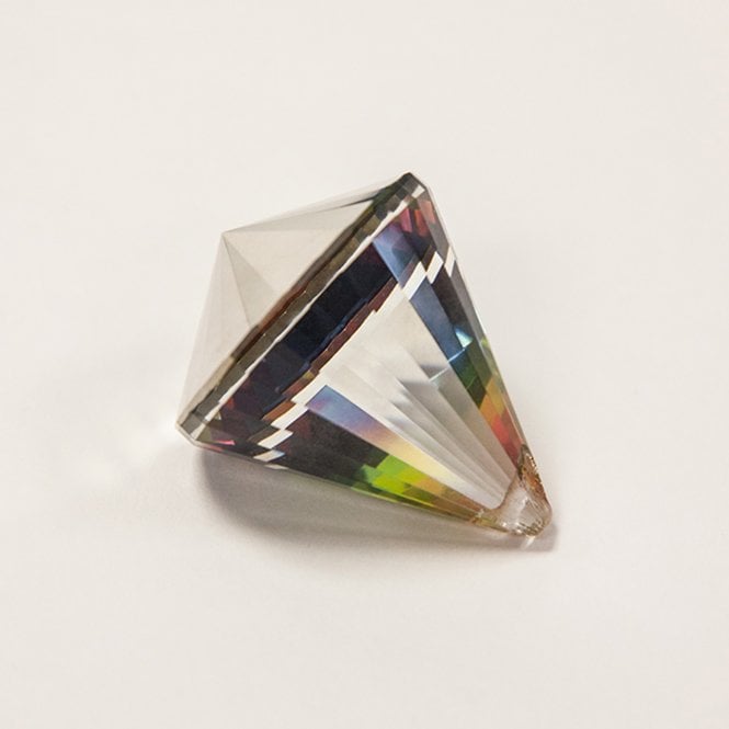 Prism Mirror Finished Glass Drop 40mm