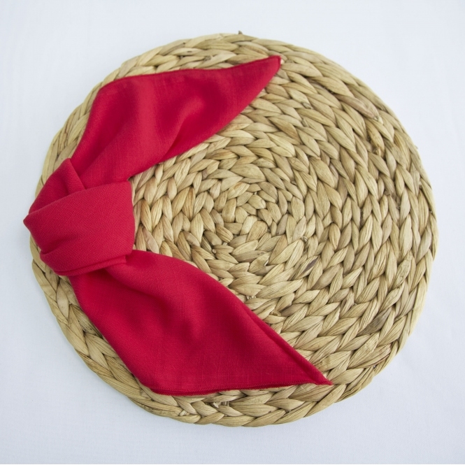 Rayon Slub Napkin Crimson