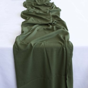 Rayon Slub Table Runner Khaki Green