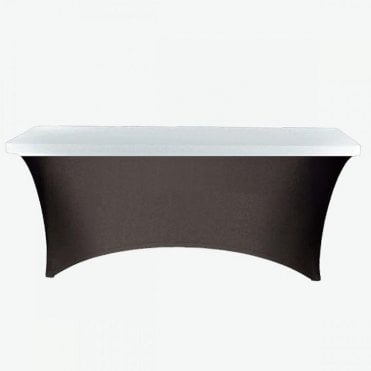 Rectangle Lycra Table Cloths Topper White 6Ft