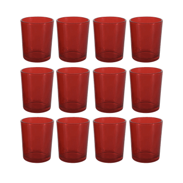 Red Tealight Holders - 12 Pack
