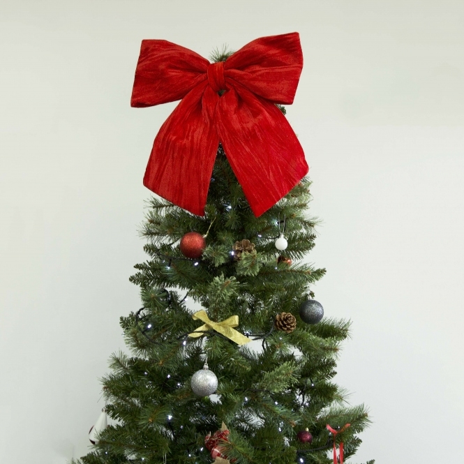 Red Velvet Xmas Bow 44cm