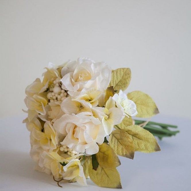 Rose Bunch 9 Head - Ivory