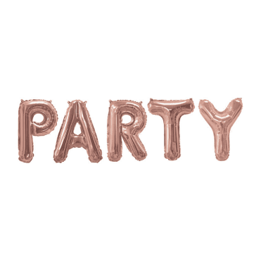 Rose Gold Bunting Balloon Party