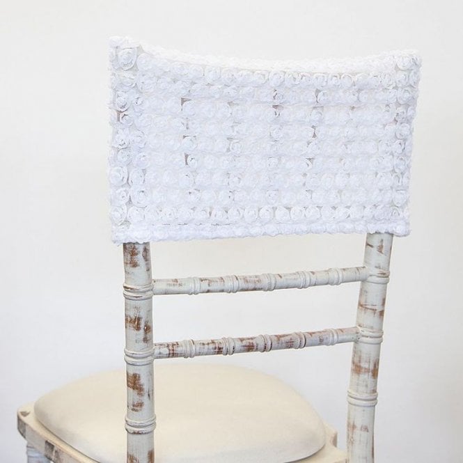 Rosette Chivari Chair Cap White