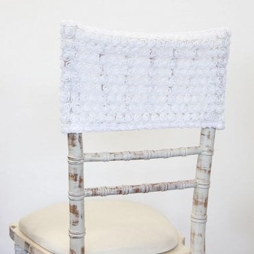 Rosette Chivari Chair Cap White