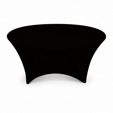 Round Lycra Table Cloths Black