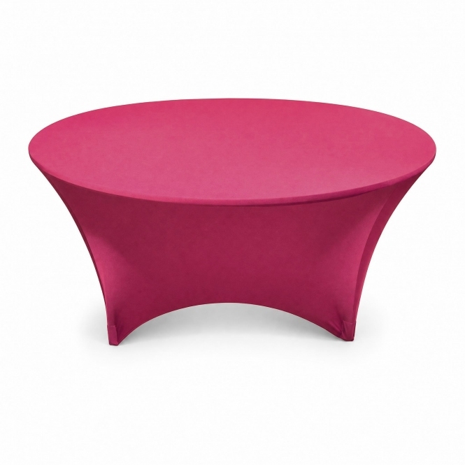 Round Lycra Table Cloths Fuchsia