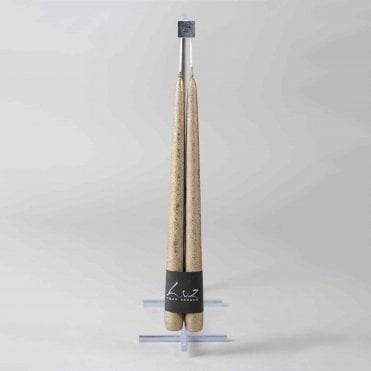 Rustic Range 30cm Pair of Tapers Metallic Stone