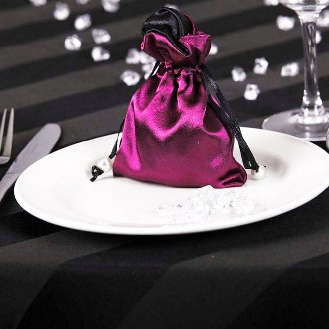 Satin Favour Bags Fuschia