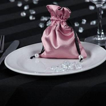 Satin Favour Bags Pink