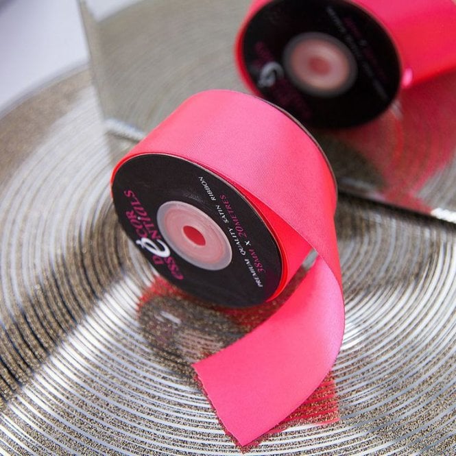 Satin Ribbon 38 x 20 Florenscent Pink