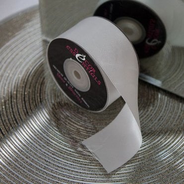 Satin Ribbon 38 x 20 Light Silver