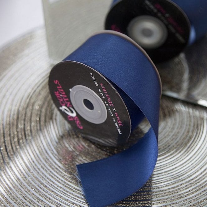 Satin Ribbon 38 x 20 Navy Blue
