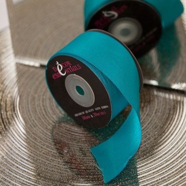 Satin Ribbon 38 x 20 Turquoise Blue