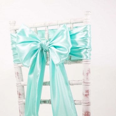 Satin Sash Aqua - Pack of 100