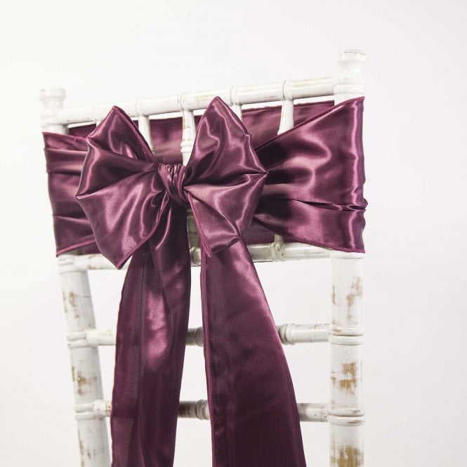 Satin Sash Burgundy