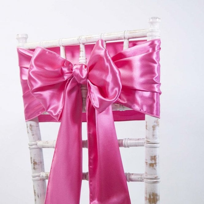 Satin Sash Hot Pink
