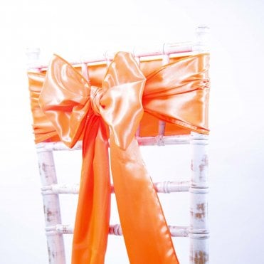 Satin Sash Neon Orange - Pack of 100