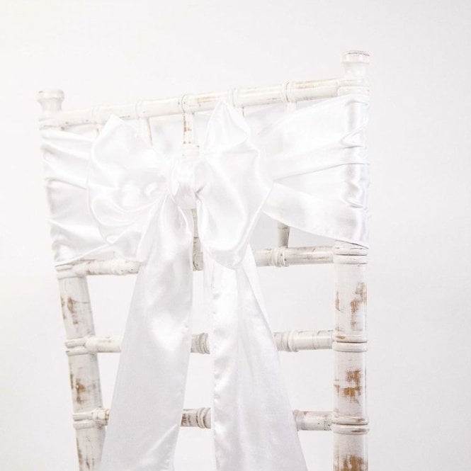 Satin Sash White