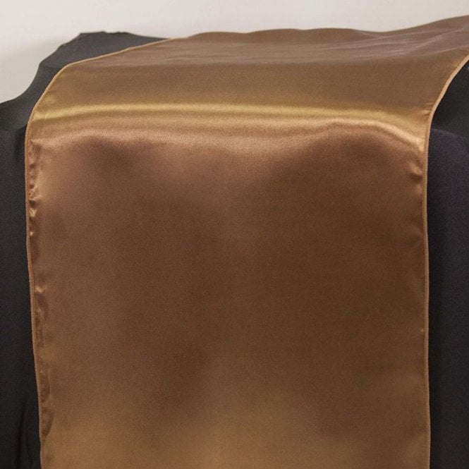 Satin Table Runner Brown