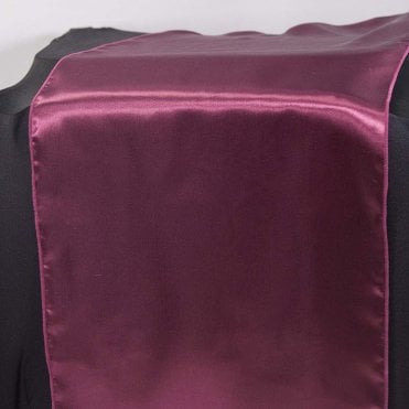 Satin Table Runner Burgundy