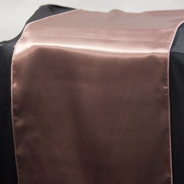 Satin Table Runner Burlwood