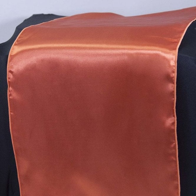 Satin Table Runner Burnt Orange