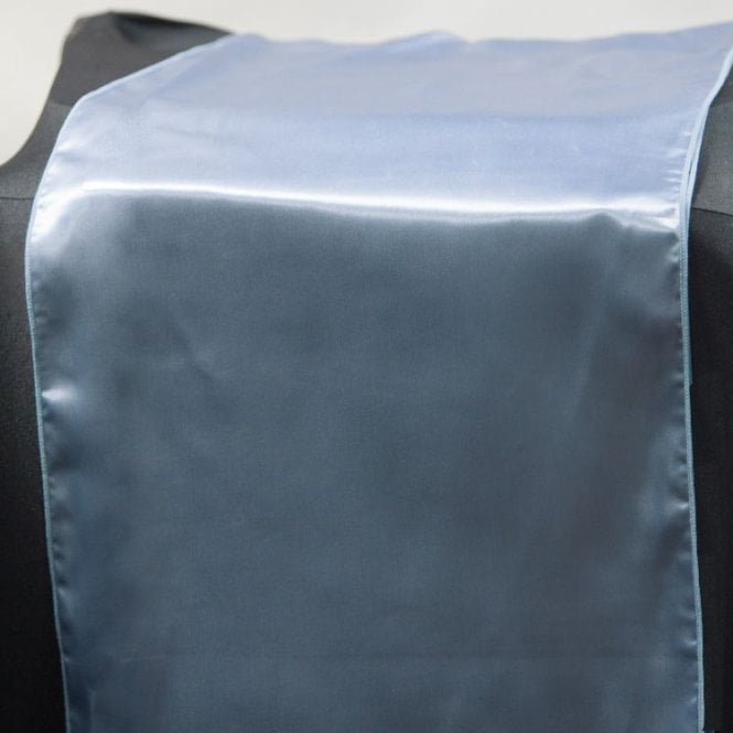 Satin Table Runner Dusty Blue