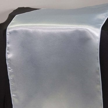 Satin Table Runner Light Blue