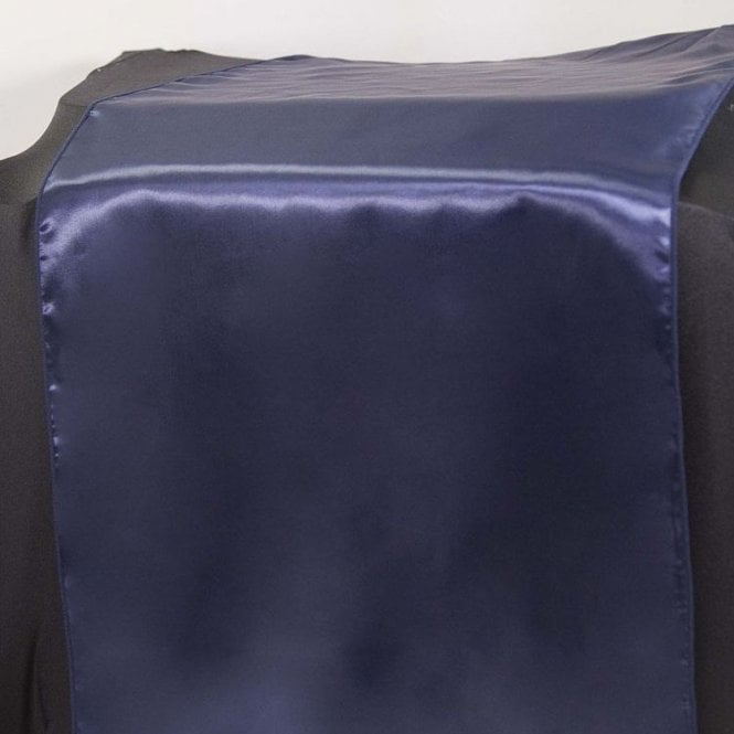 Satin Table Runner Navy