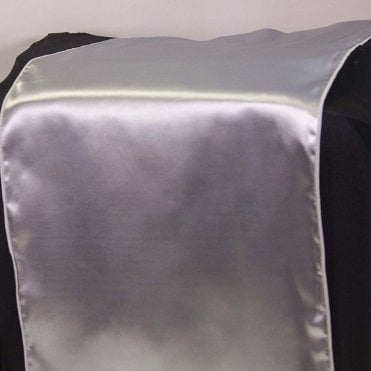 Satin Table Runner Silver