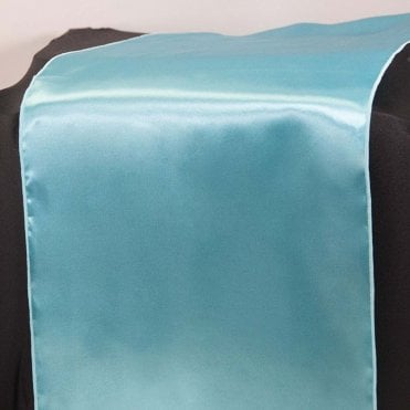 Satin Table Runner Tiffany Blue