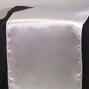 Satin Table Runner White