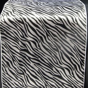 Satin Table Runner Zebra Print