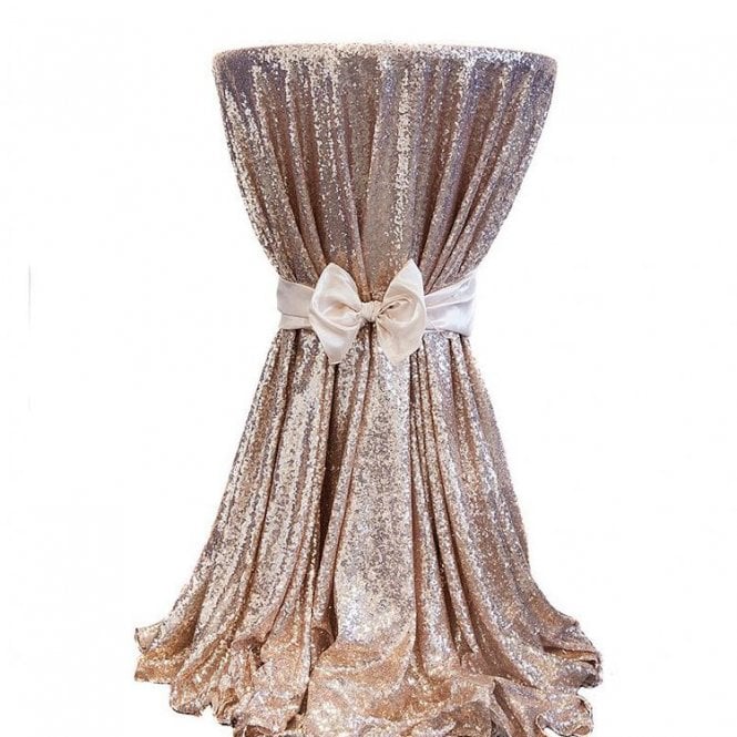 Sequin 120 Tablecloth Blush Pink