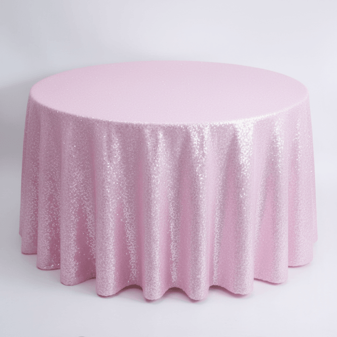 Sequin 132 Tablecloth Light Pink