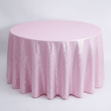 Sequin 132 Tablecloth Light Pink