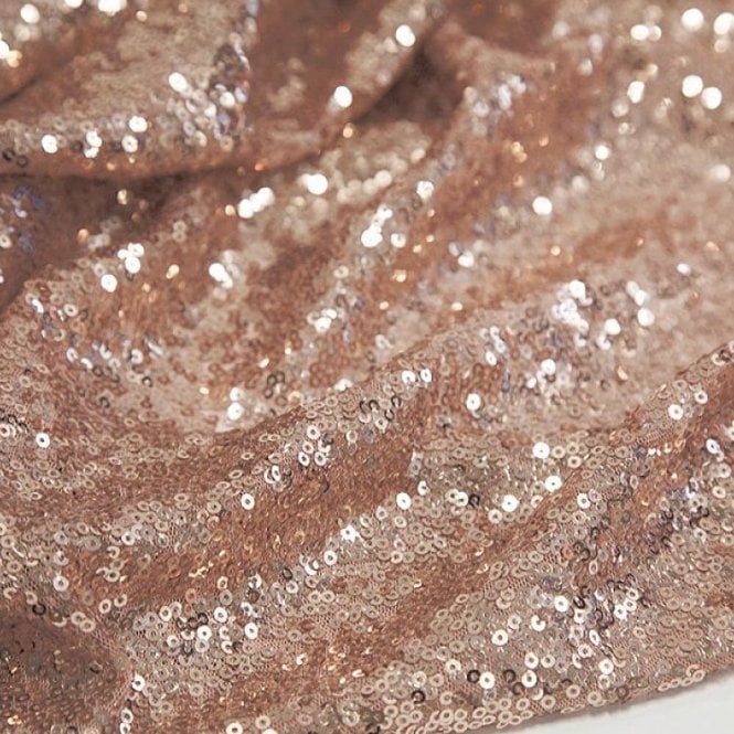 Sequin Fabric Per Metre Blush Pink