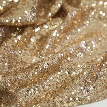 Sequin Fabric Per Metre Gold