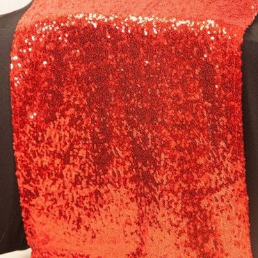 CHAIRCOVER DEPOT Sequin Runner Red