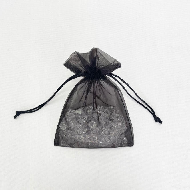 Sheer Organza Favour Bags Black Pack of 100 - 13cmx18cm