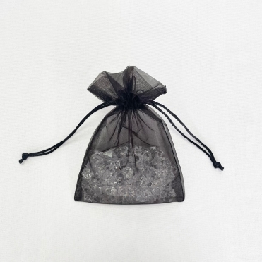 Sheer Organza Favour Bags Black Pack of 100 - 13cmx18cm