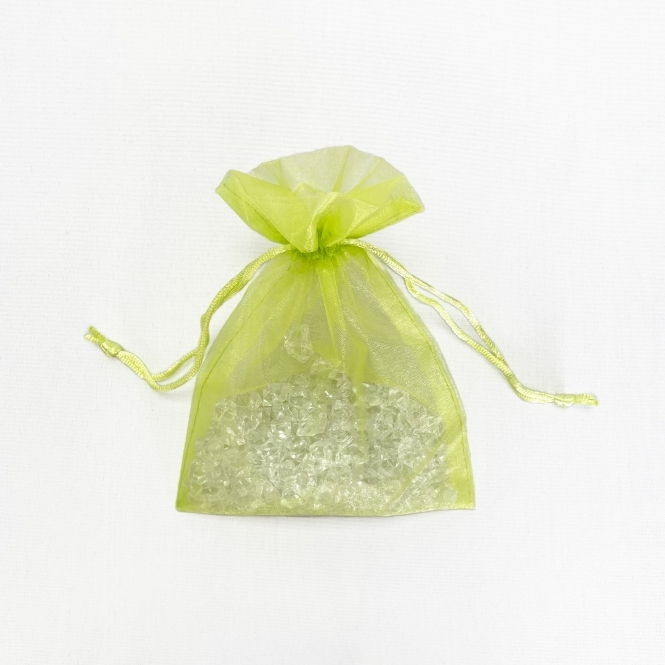 Sheer Organza Favour Bags Lime Pack of 100 - 13cmx18cm